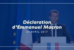 Déclaration Emmanuel Macron J-2
